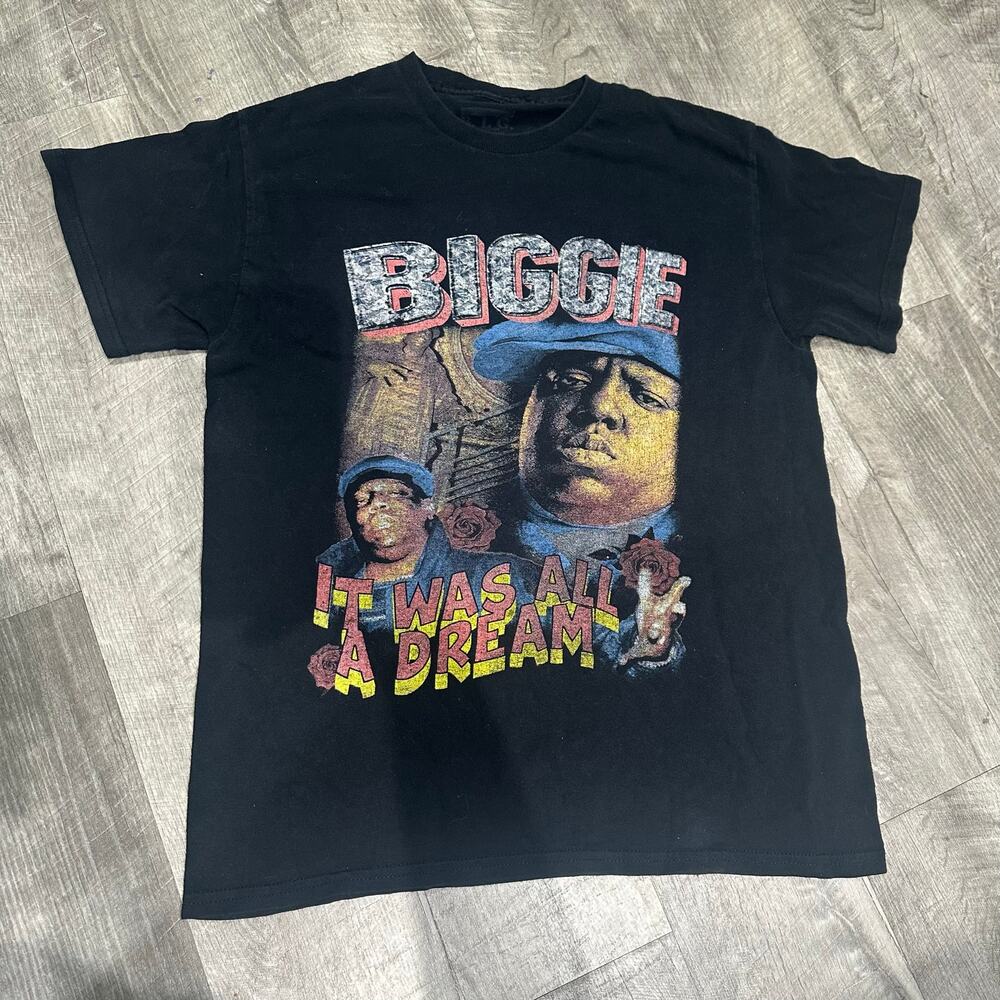 Biggie Smalls It Was All a Dream Graphic Tee Black Hip Hop Rap‎ Shirt M